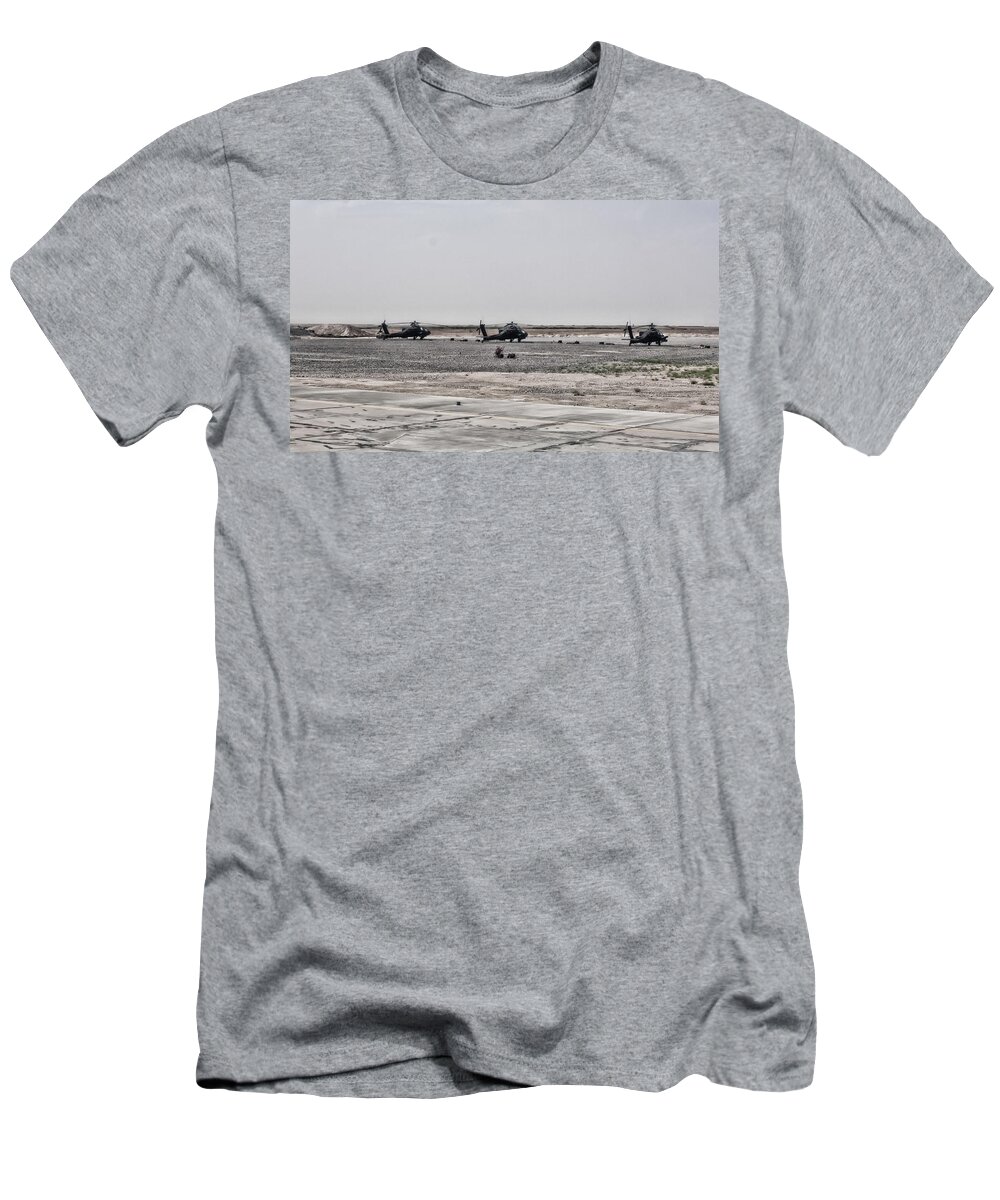 Afghanistan T-Shirt featuring the photograph Flight line #1 by Doug Wittrock