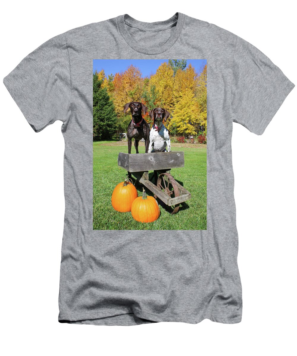 Gsp T-Shirt featuring the photograph GSP Fall Portrait #1 by Brook Burling
