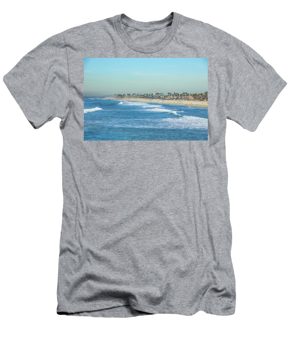 Huntington Beach T-Shirt featuring the photograph Huntington Beach, CA #1 by Hyuntae Kim