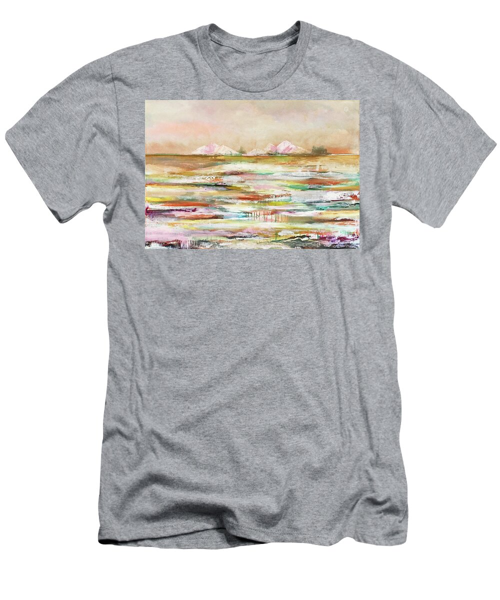 Intuitive Painting T-Shirt featuring the drawing Intuitive Painting by Claudia Schoen