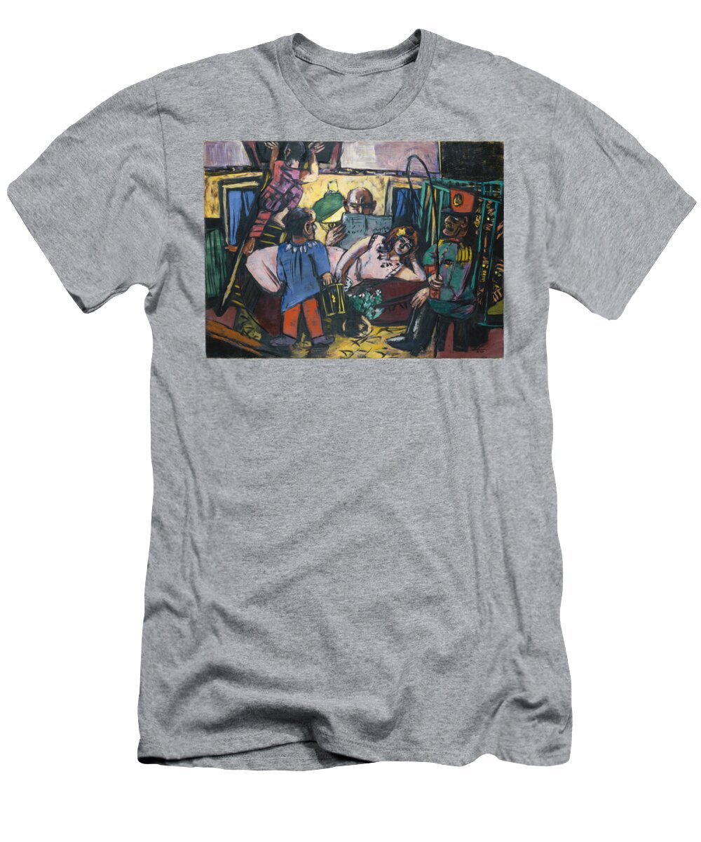 Illustration T-Shirt featuring the painting Max Beckmann, Damenkapelle #1 by MotionAge Designs