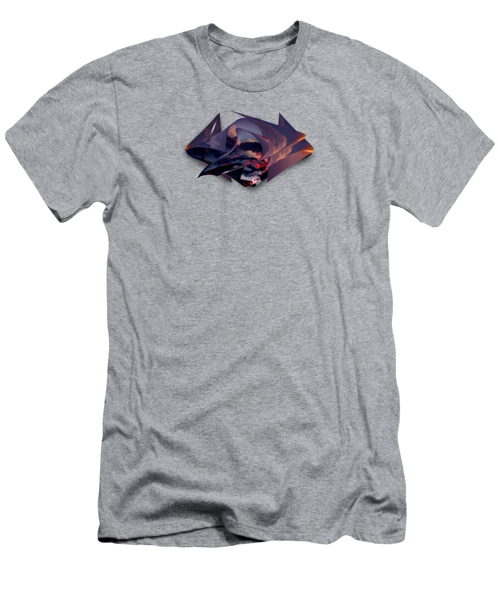 Horizontal Abstract T-Shirt featuring the mixed media Natural Wonder #1 by Marvin Blaine