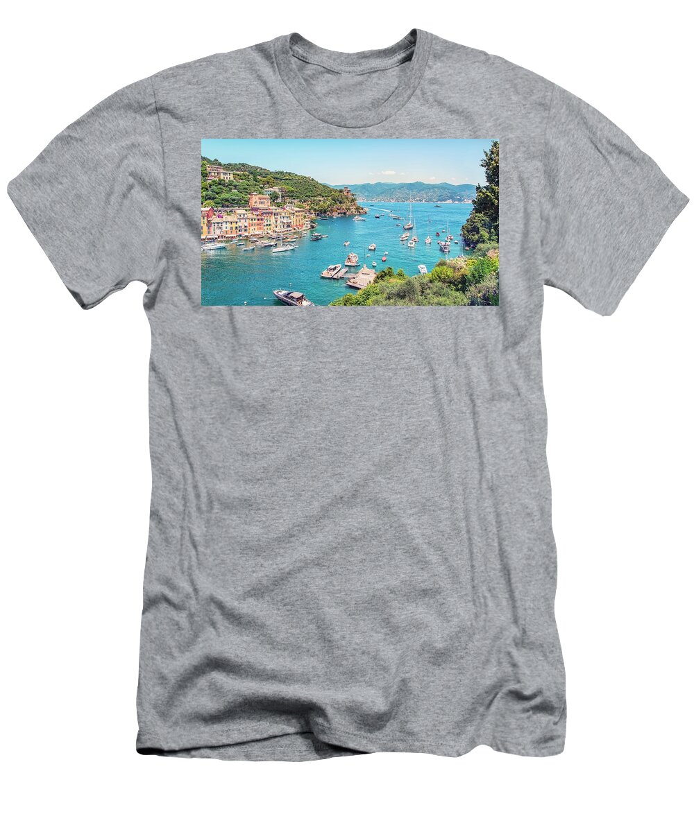 Portofino T-Shirt featuring the photograph Portofino #1 by Manjik Pictures
