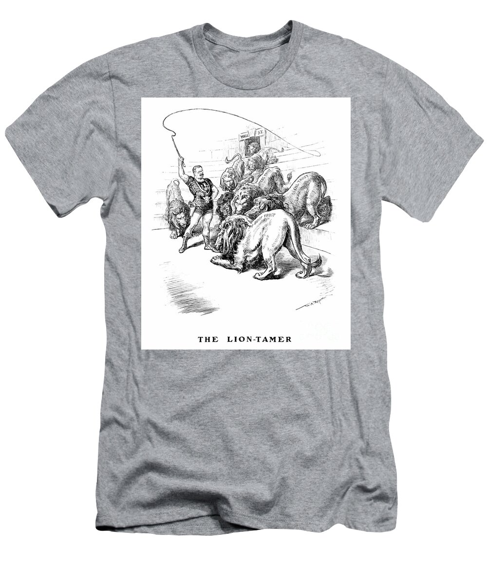 1904 T-Shirt featuring the drawing Roosevelt Cartoon, 1904 #1 by William Allen Rogers