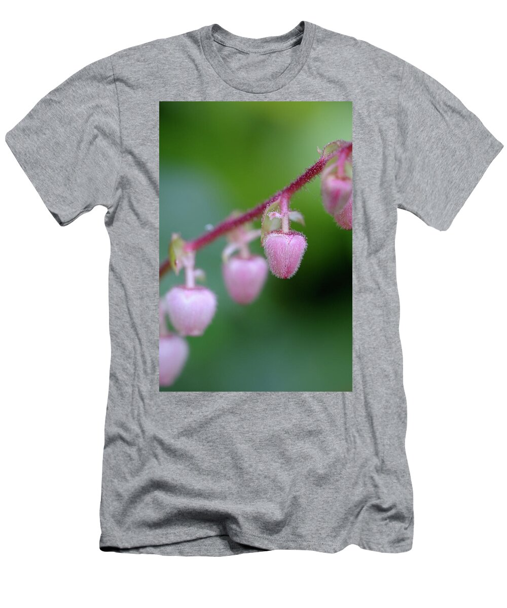 Flower T-Shirt featuring the photograph Salal Gaultheria shallon, Cowichan Valley, Vancouver Island, British Columbia #1 by Kevin Oke