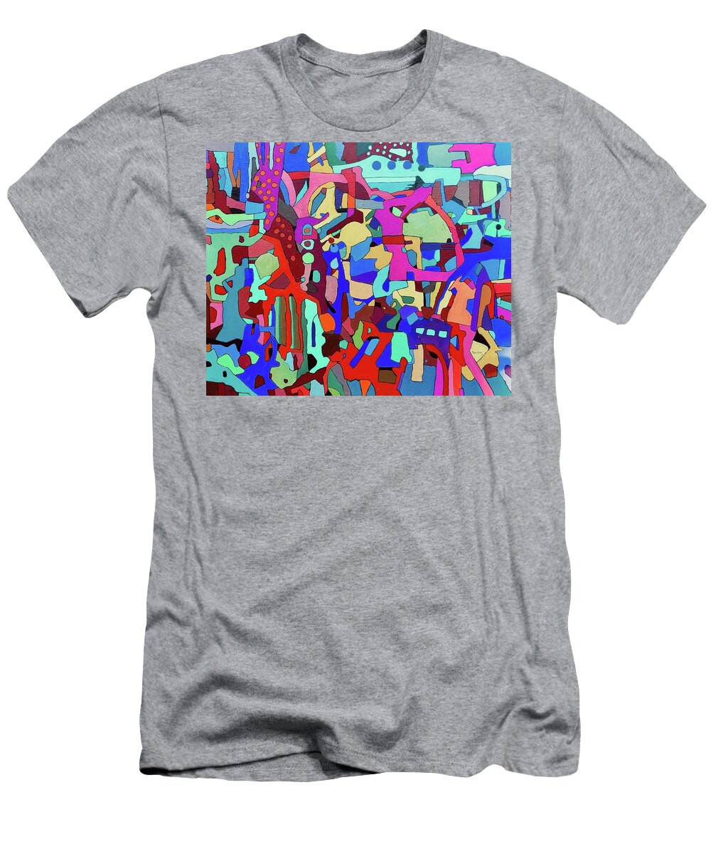The Abstract Color T-Shirt featuring the painting The Nathalis #1 by Plata Garza