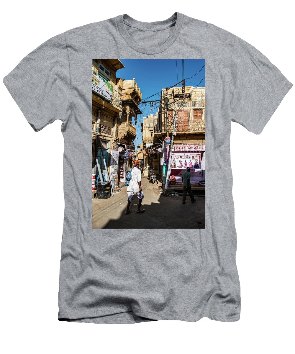 Architecture T-Shirt featuring the photograph Street photography from Jaisalmer, India #10 by Lie Yim