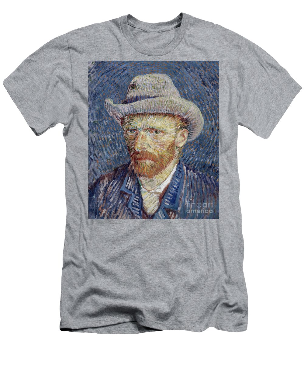 Vincent Van Gogh T-Shirt featuring the painting Self-Portrait with Grey Felt Hat by Vincent Van Gogh
