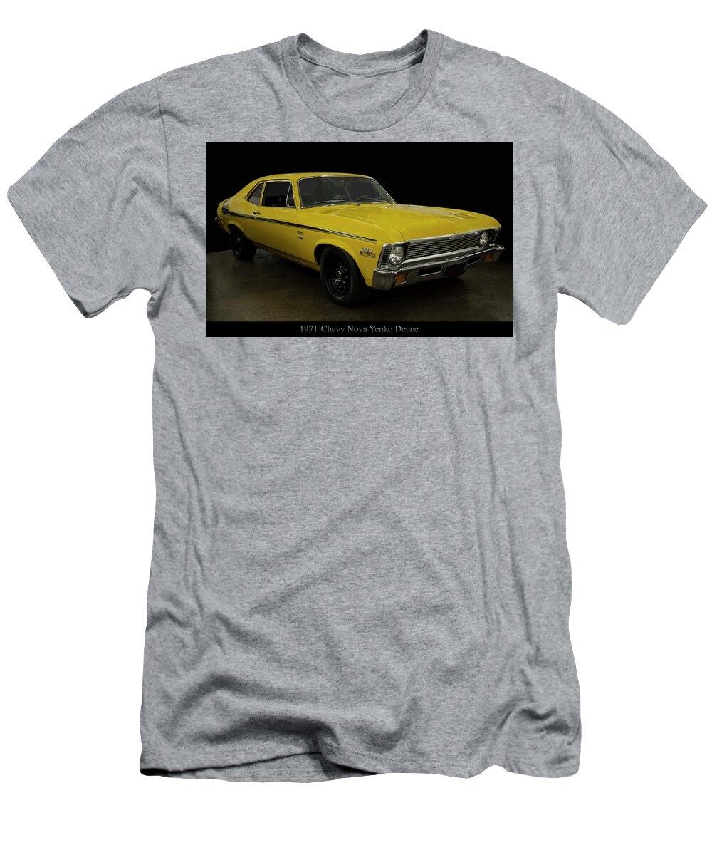 1970s Cars T-Shirt featuring the photograph 1971 Chevy Nova Yenko Deuce by Flees Photos