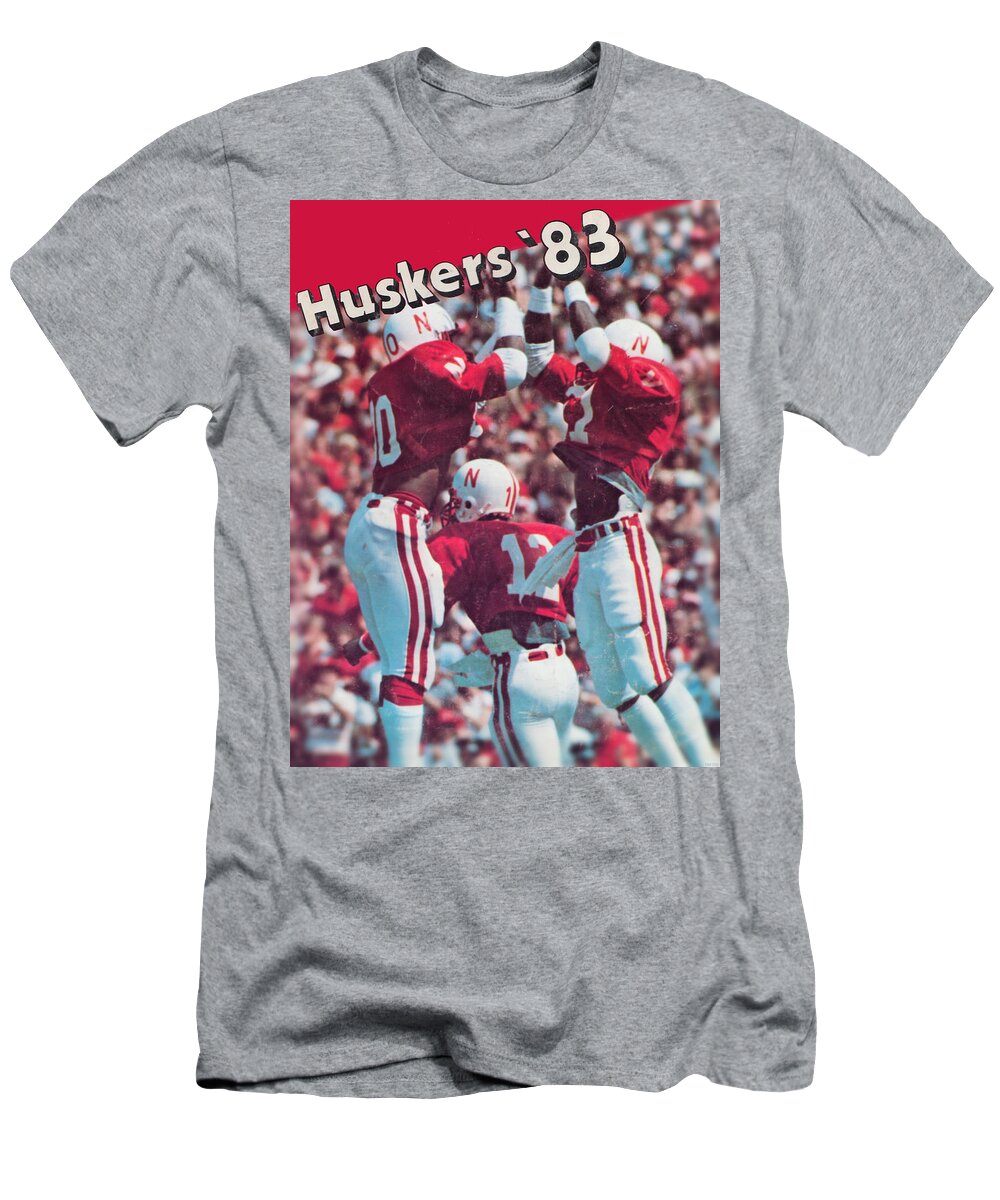 Huskers T-Shirt featuring the mixed media 1983 Nebraska Cornhuskers by Row One Brand
