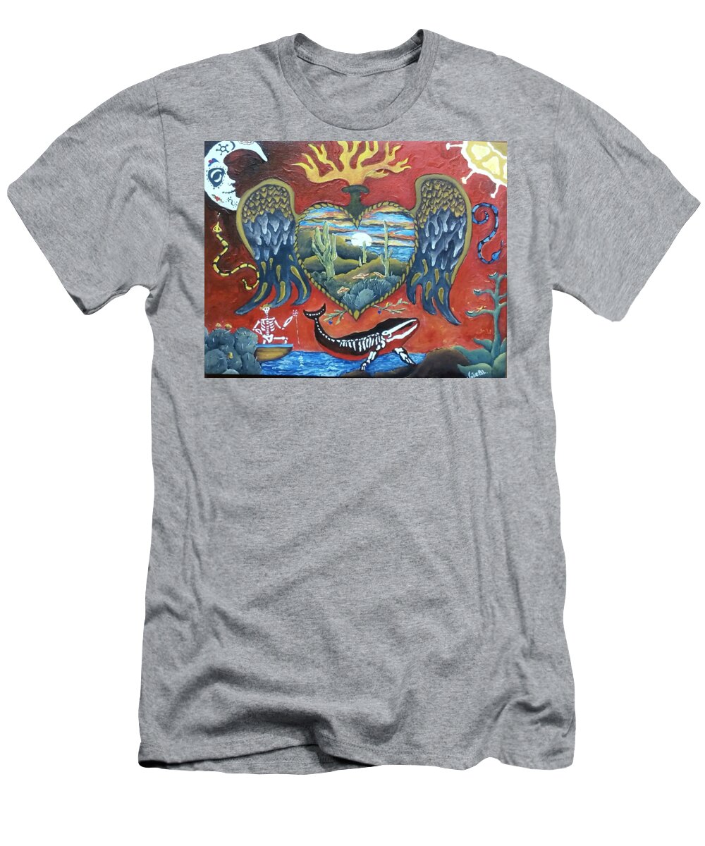 Acrylic T-Shirt featuring the painting Baja Desert #2 by Jose Blanco