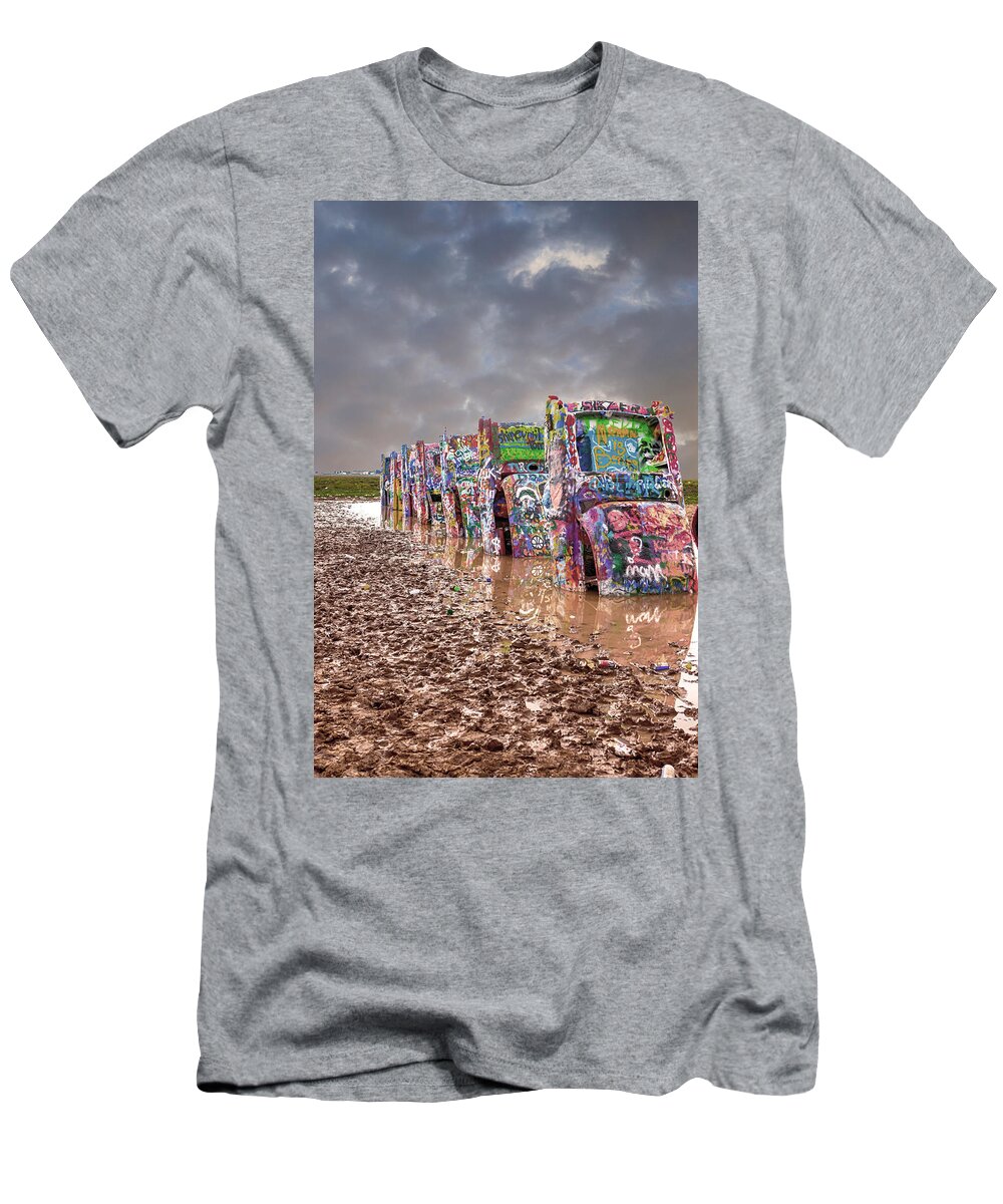 Cadillac Ranch T-Shirt featuring the photograph Cadillac Ranch #2 by Chris Smith