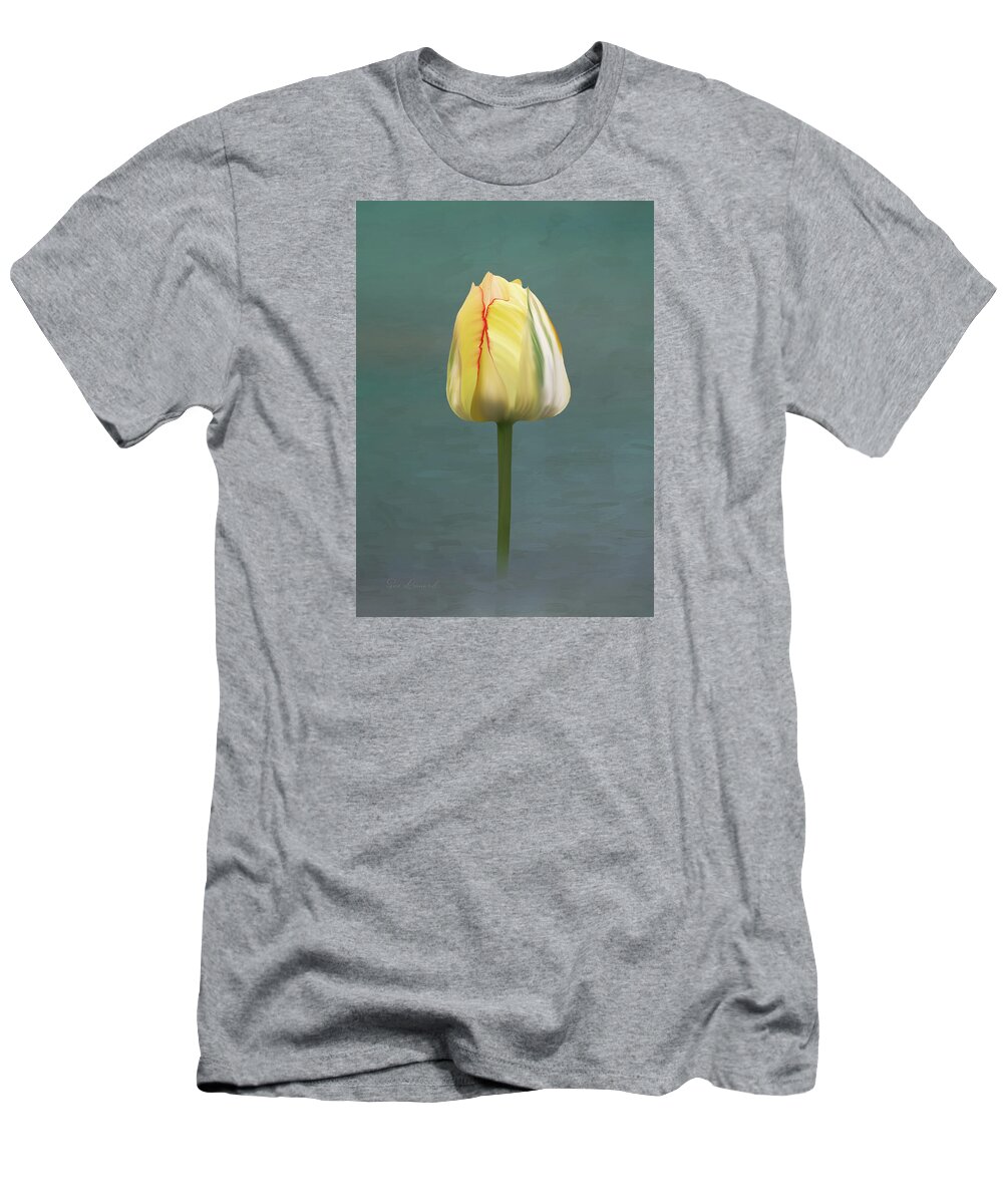 Abstract T-Shirt featuring the photograph Painted Tulip #2 by Sue Leonard