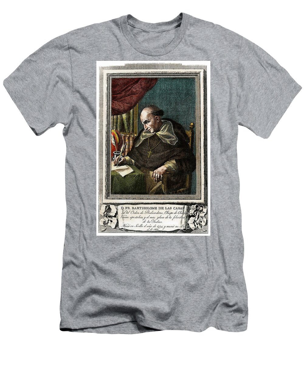 16th Century T-Shirt featuring the painting Bartolome De Las Casas #3 by Granger