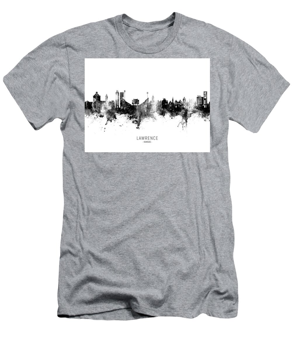 Lawrence T-Shirt featuring the photograph Lawrence Kansas Skyline #3 by Michael Tompsett