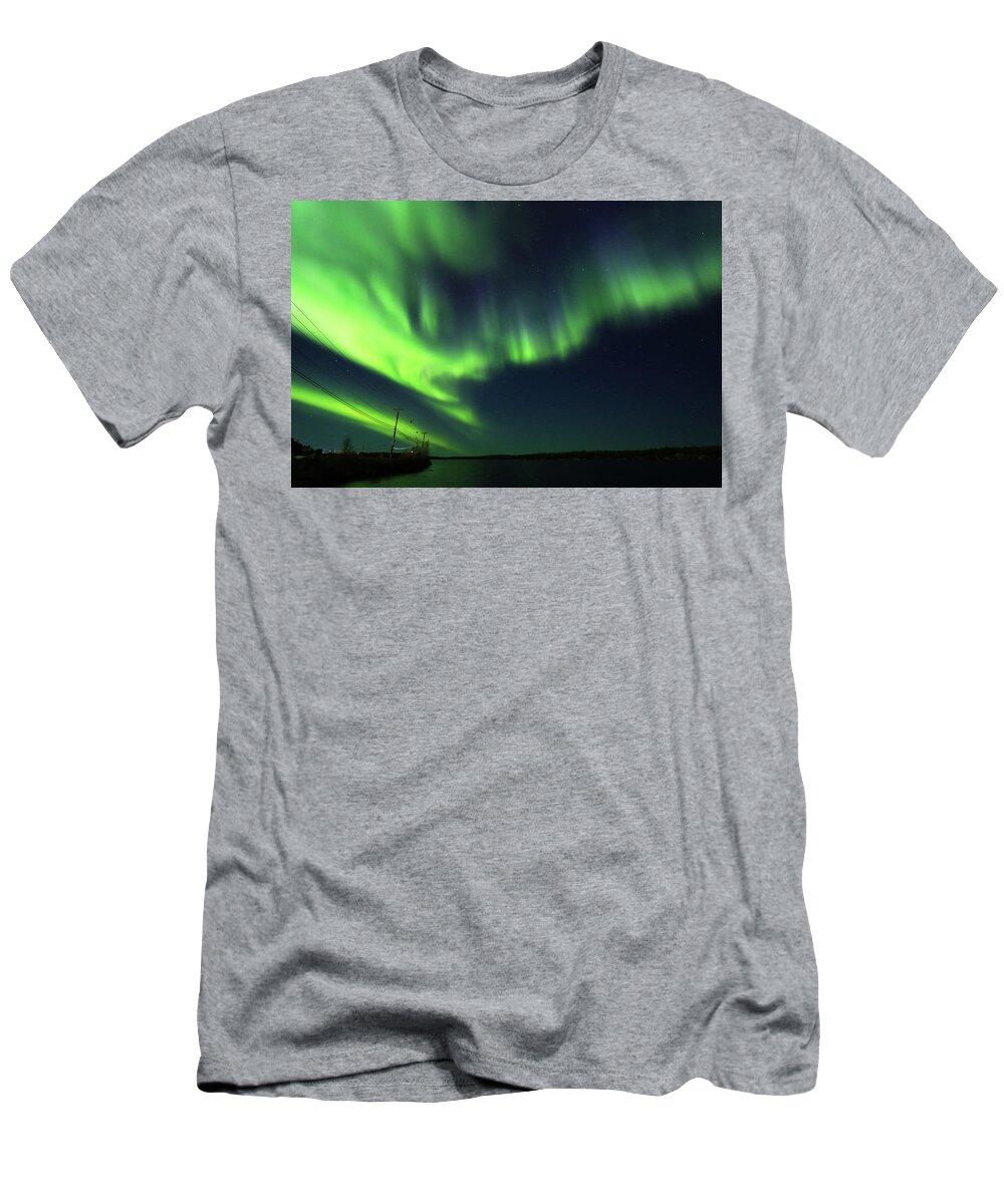 Northern Lights T-Shirt featuring the photograph Northern Lights #4 by Shixing Wen