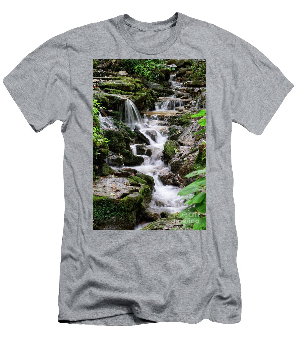 Water T-Shirt featuring the photograph Running Water by Phil Perkins