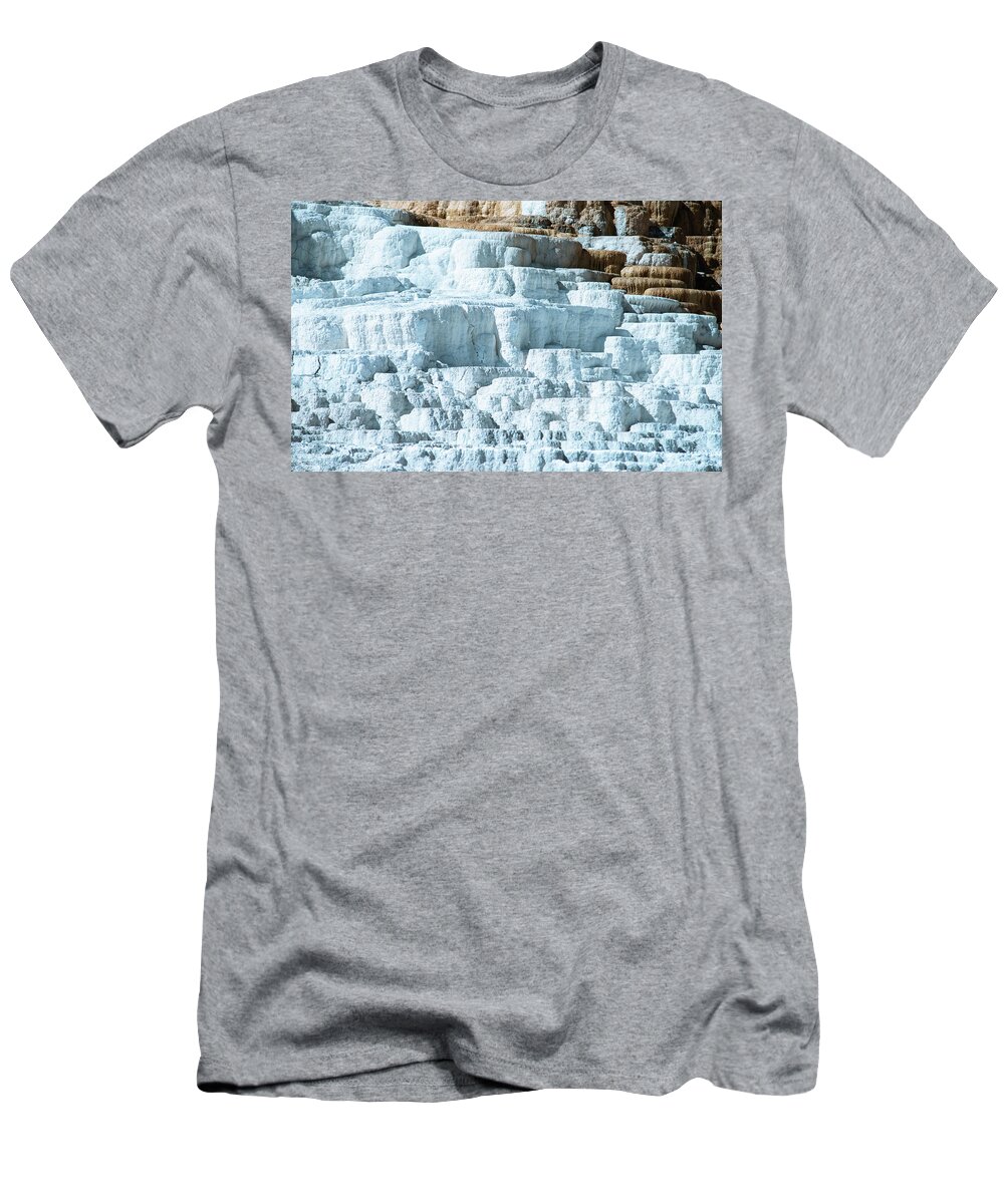  Mountains T-Shirt featuring the photograph Travertine Terraces, Mammoth Hot Springs, Yellowstone #38 by Alex Grichenko