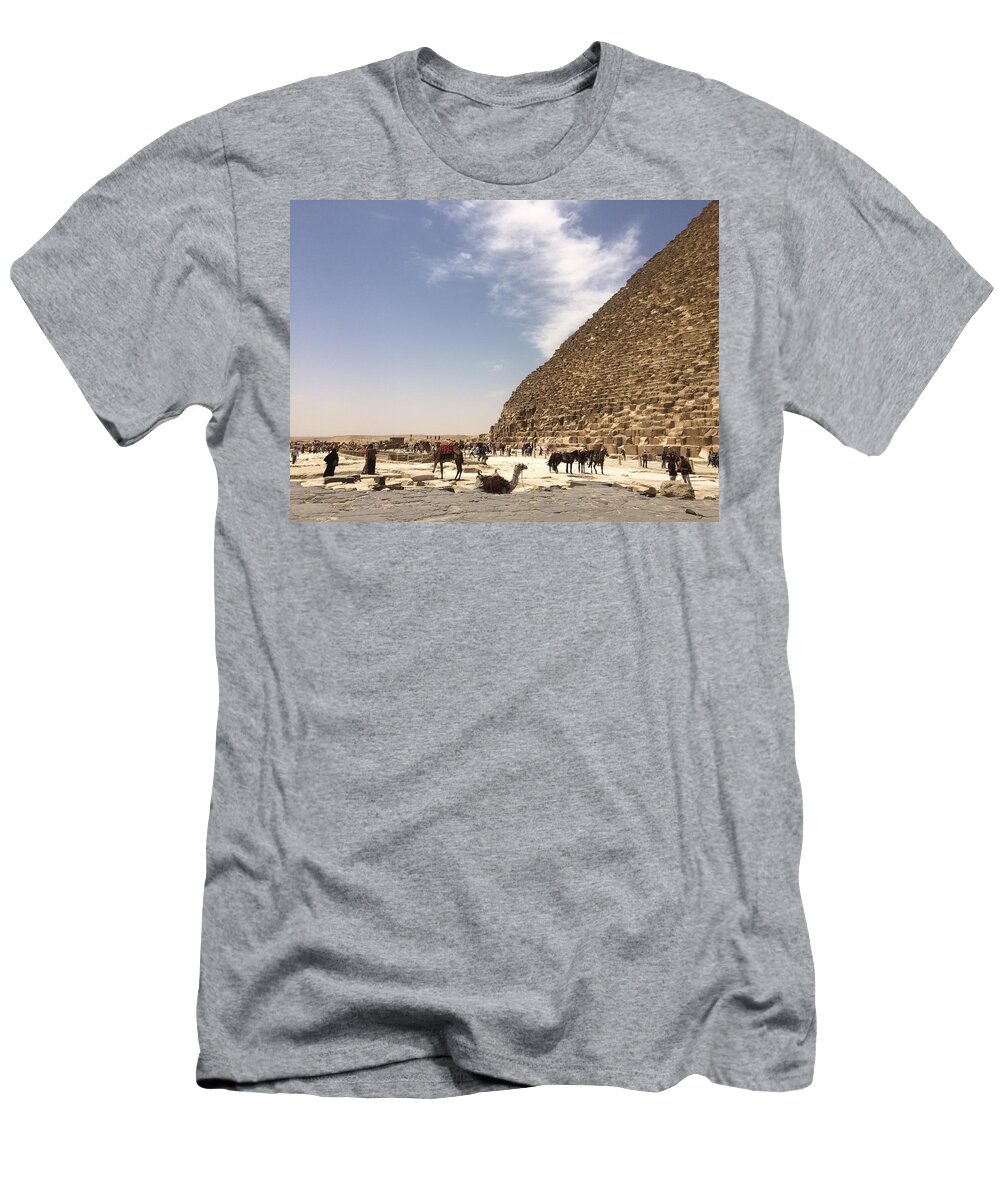 Giza T-Shirt featuring the photograph Great Pyramid #4 by Trevor Grassi