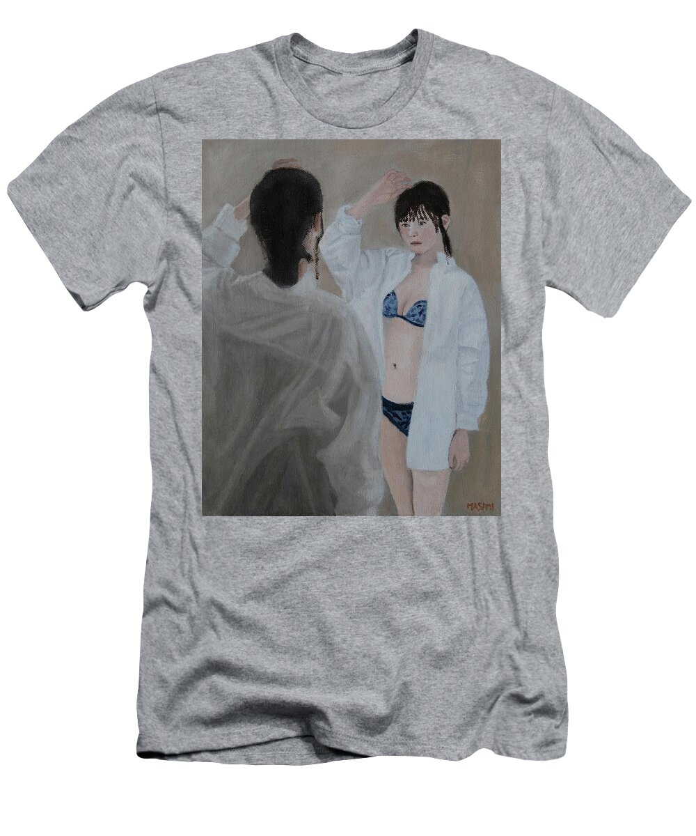 Lingerie T-Shirt featuring the painting Preparation #4 by Masami IIDA