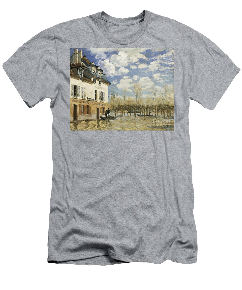 Aqueduct At Marly T-Shirt featuring the painting Aqueduct at Marly #5 by Alfred Sisley