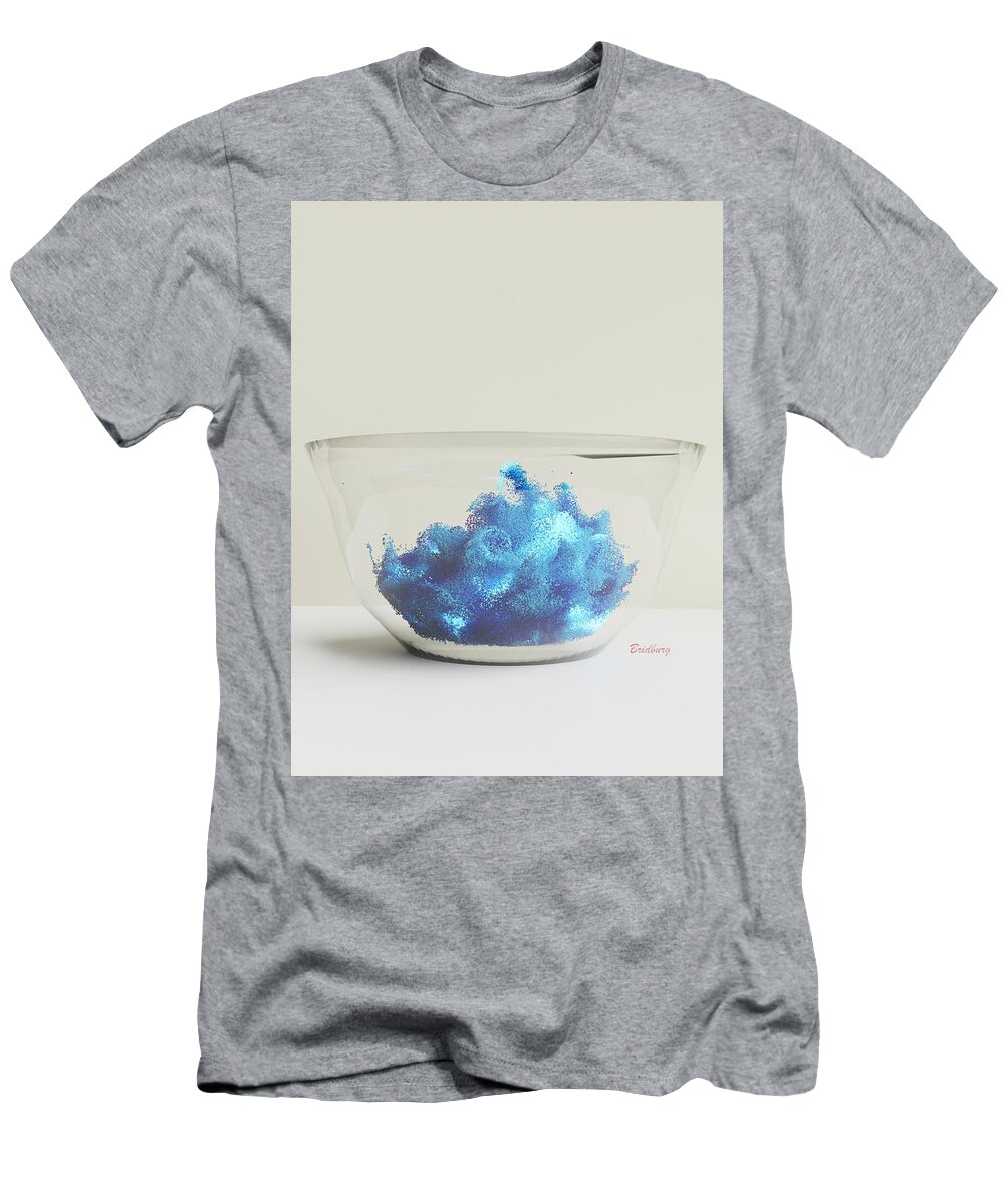 Nft T-Shirt featuring the digital art 501 Bowl Waves 2 by David Bridburg