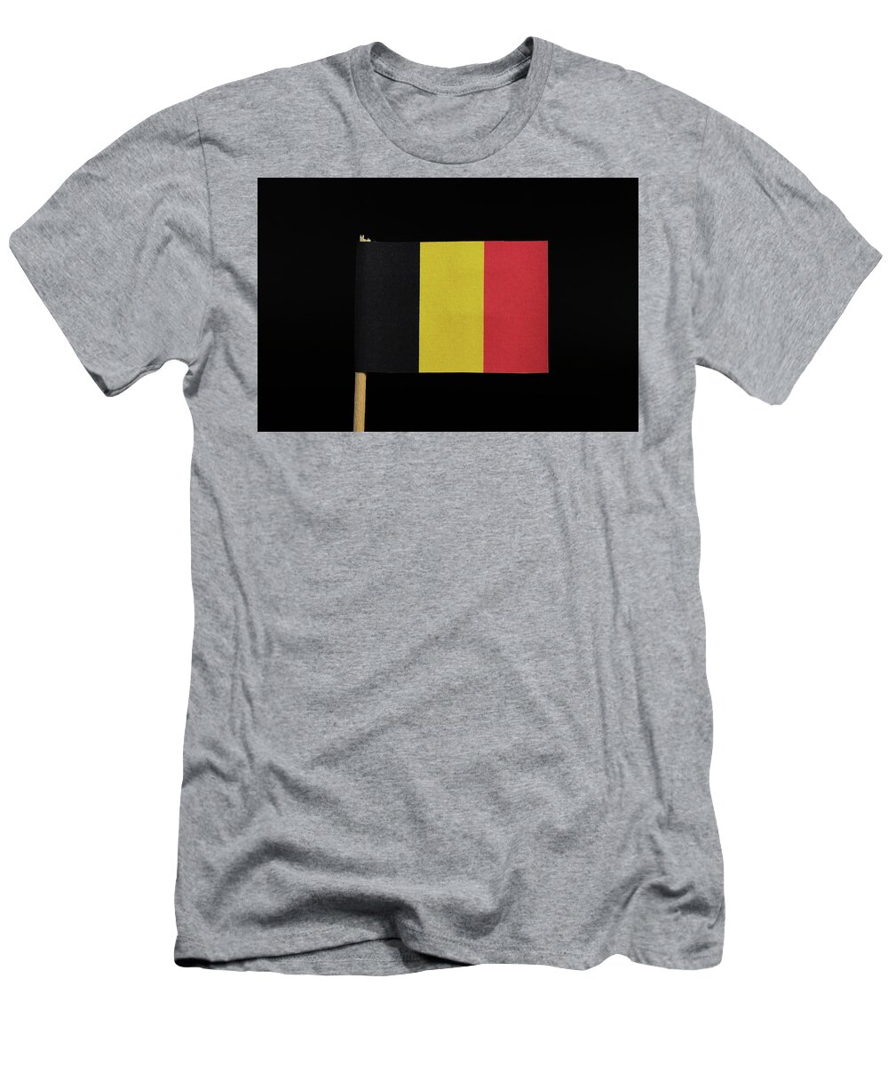 Belgium T-Shirt featuring the photograph Flag of the kingdom of Belgium by Vaclav Sonnek