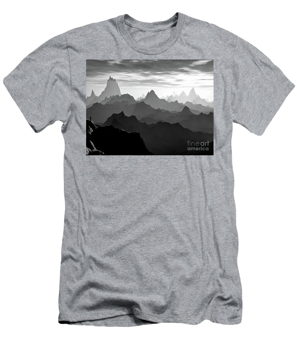 Travel T-Shirt featuring the digital art A Long Hike by Phil Perkins