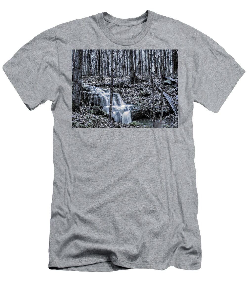  T-Shirt featuring the photograph A Secret Falls in the Fall by Brad Nellis