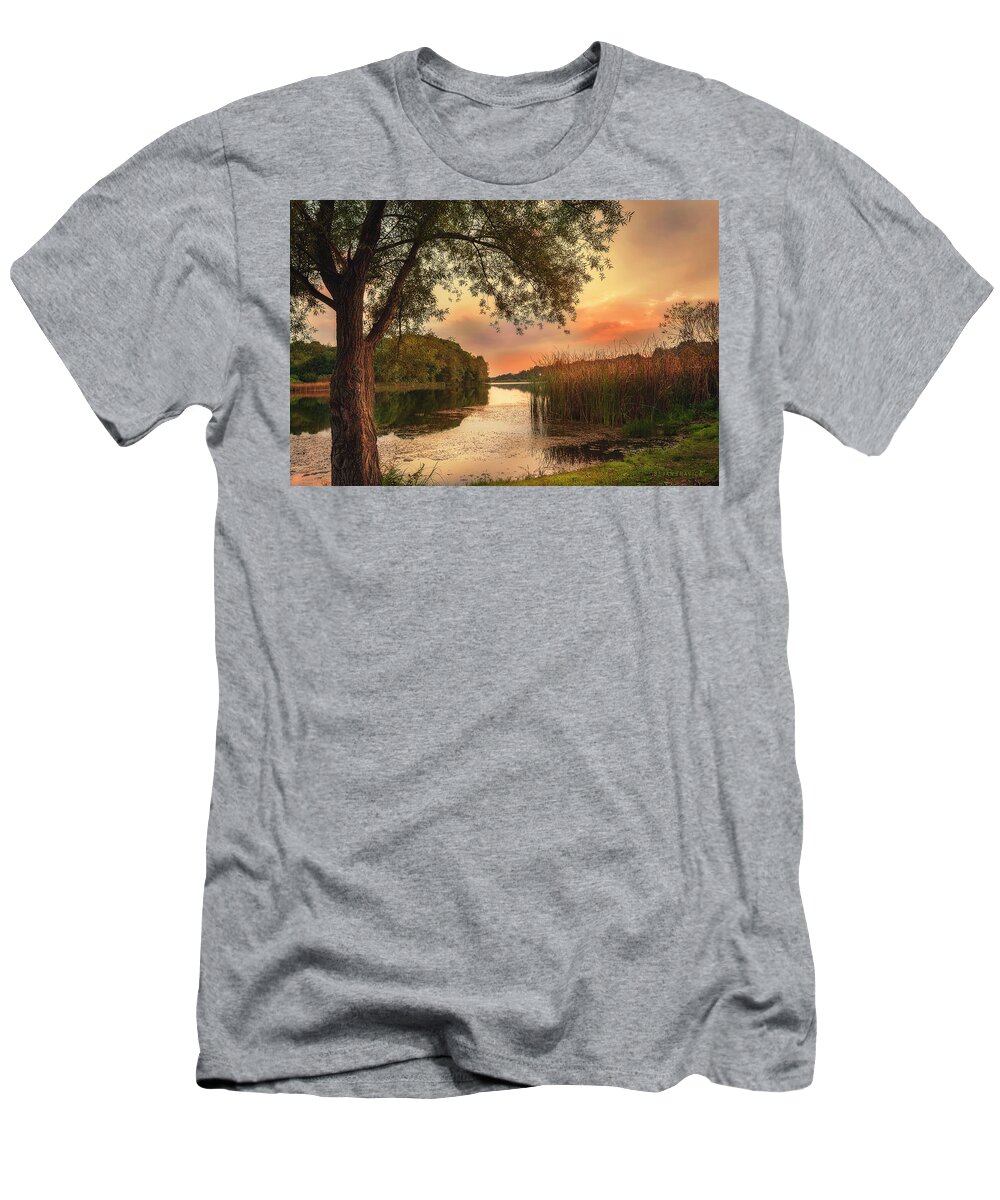 Tree T-Shirt featuring the photograph A secret place on the small lake by Dejan Travica