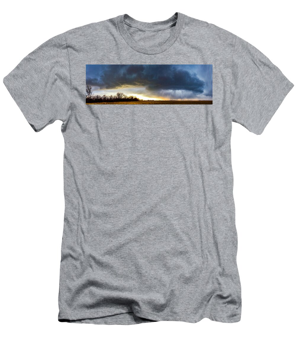 Nebraskasc T-Shirt featuring the photograph A Taste of the First Storms in South Central Nebraska 003 by NebraskaSC