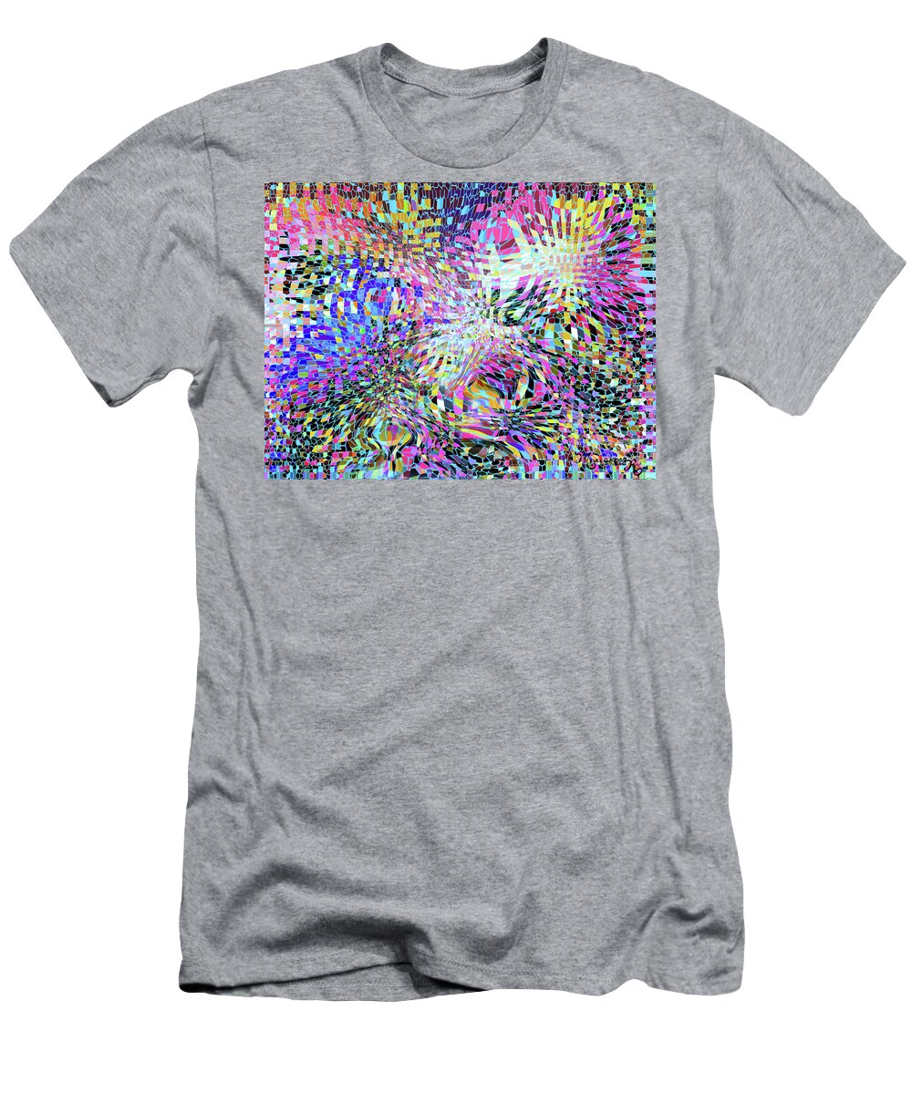 Digital Photo T-Shirt featuring the digital art Abstraction with Ribbons by Mariarosa Rockefeller