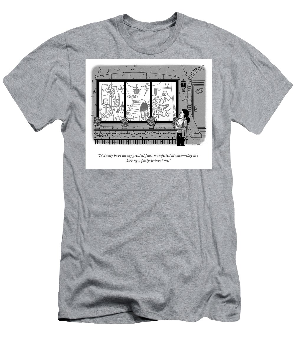 A25976 T-Shirt featuring the drawing All My Greatest Fears Manifested by Jeremy Nguyen