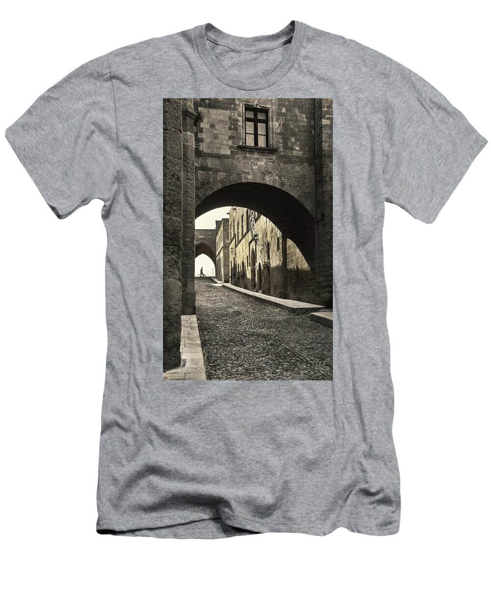 Rhodes T-Shirt featuring the photograph Alone by M Kathleen Warren