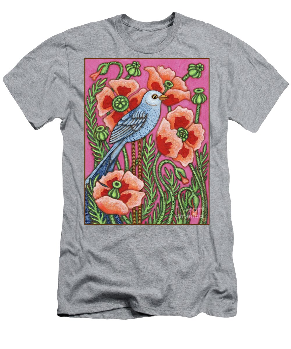 Bird T-Shirt featuring the painting Alpenglow by Amy E Fraser