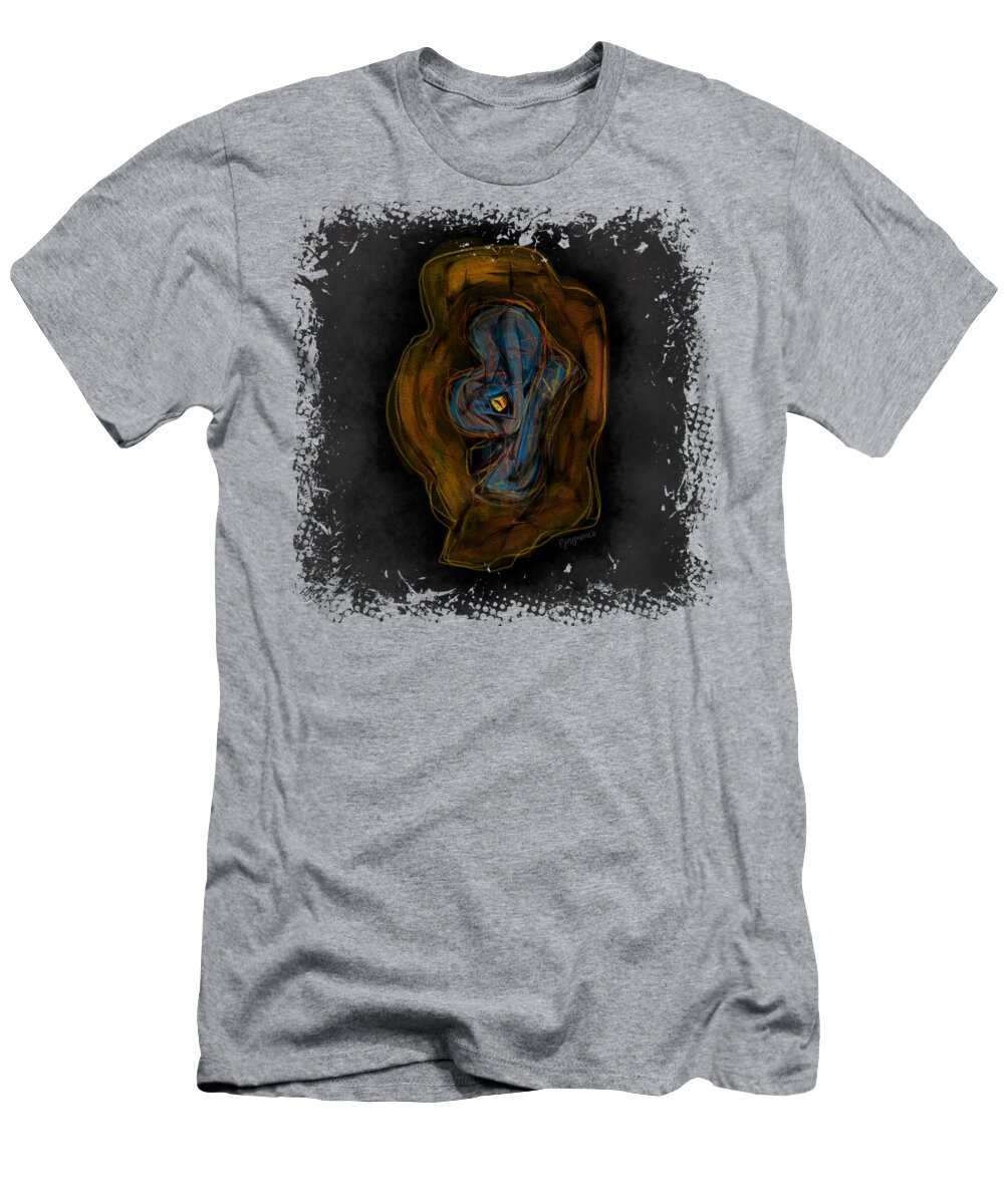 Amoeba T-Shirt featuring the digital art Amoeba #43 by Ljev Rjadcenko