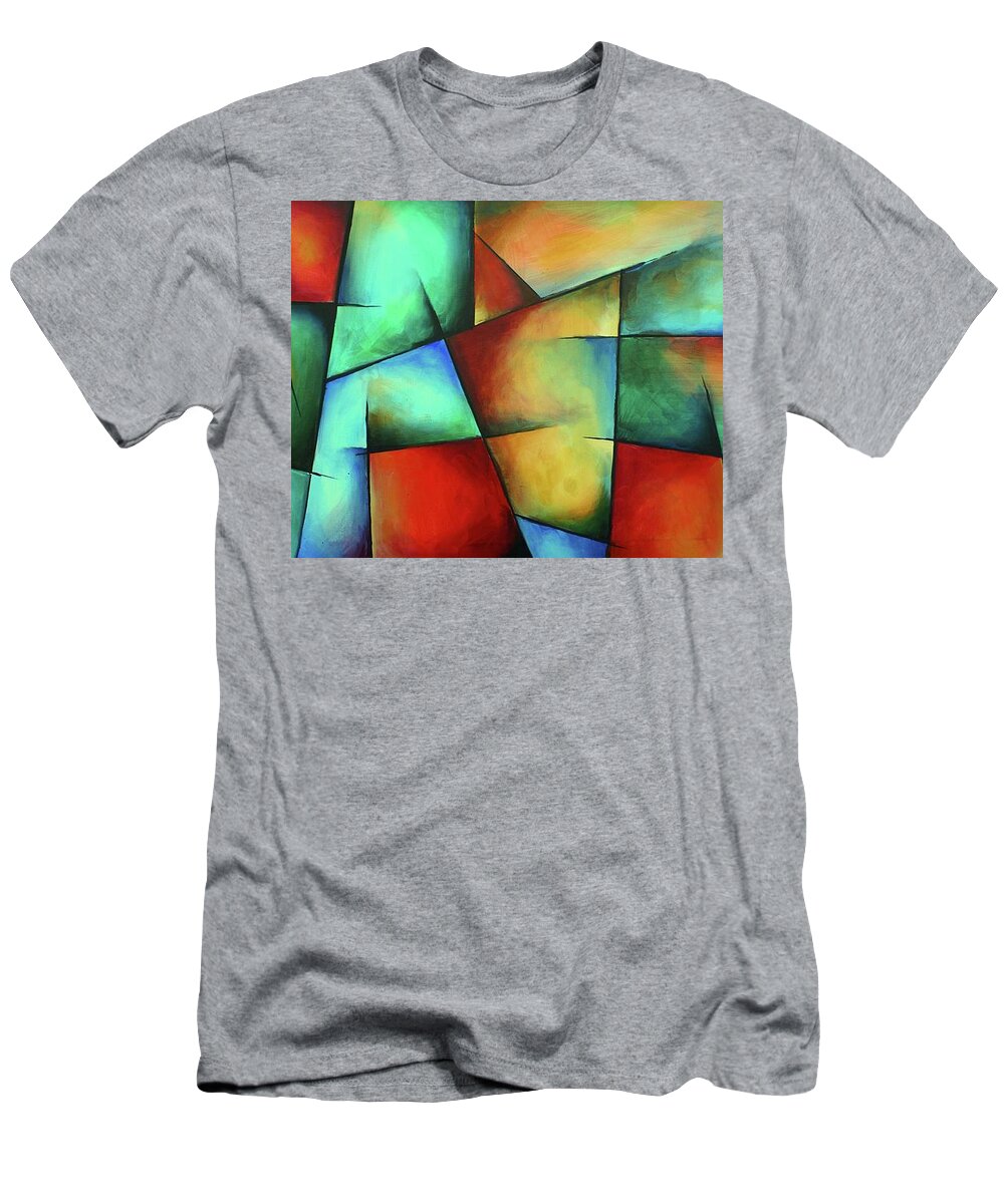 Abstract T-Shirt featuring the painting Angel by Michael Lang