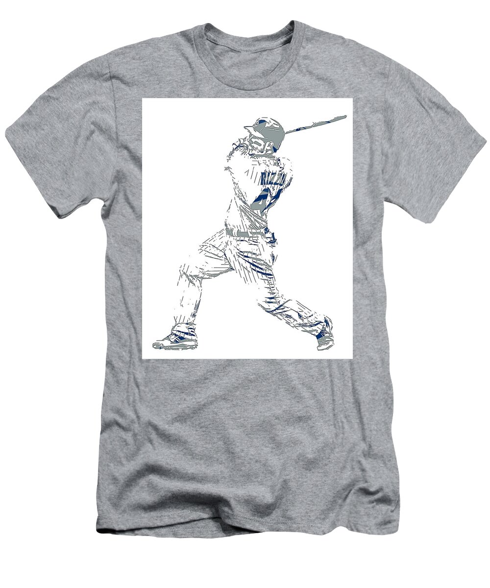 Anthony Rizzo Chicago Cubs Sketch Art 1001 T-Shirt