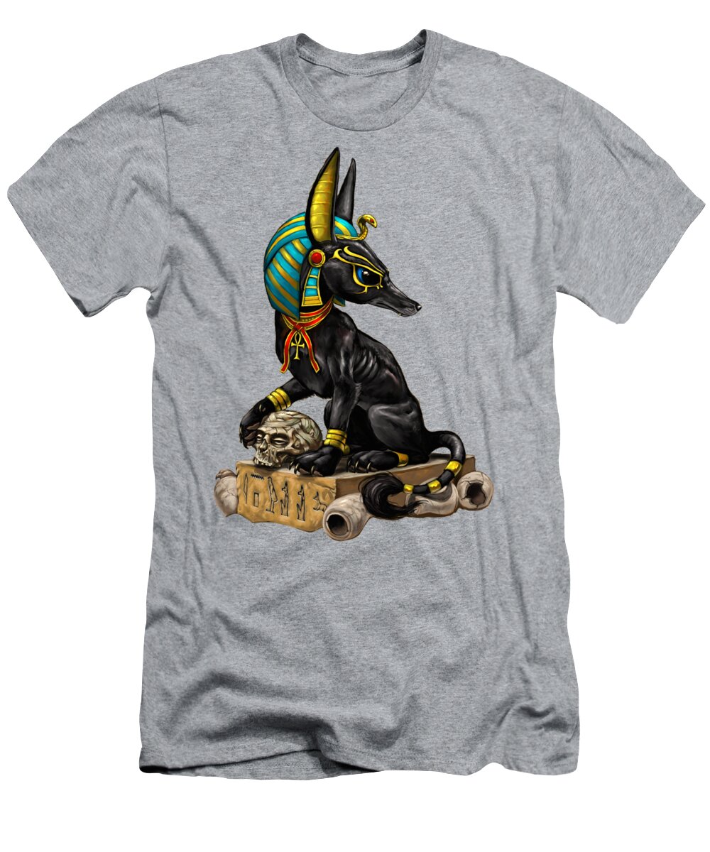 Anubis T-Shirt featuring the digital art Anubis Egyptian God by Stanley Morrison