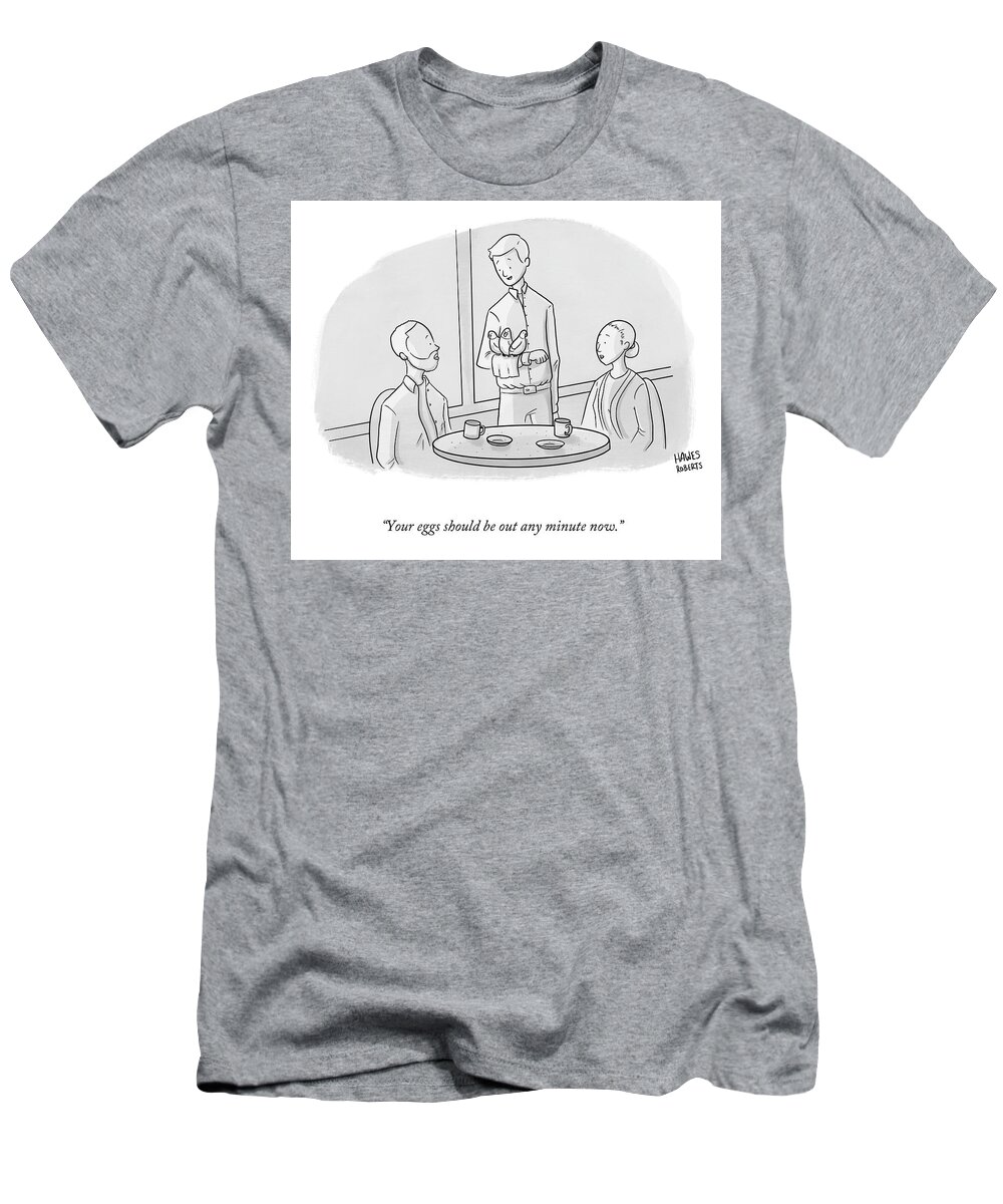 Cctk T-Shirt featuring the drawing Any Minute Now by Brian Hawes and Seth Roberts