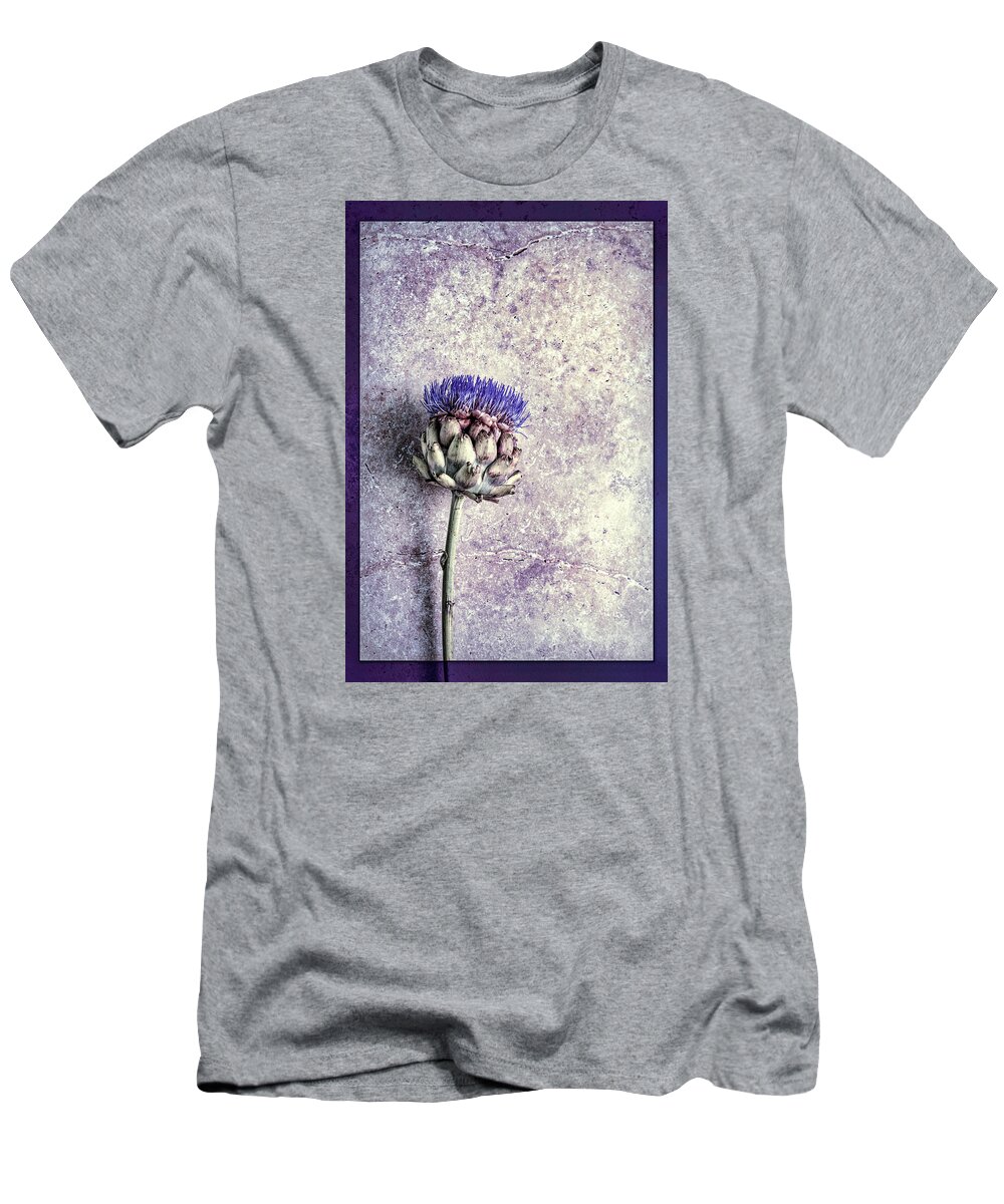 Artichoke T-Shirt featuring the photograph Artichoke in Bloom by Susan Maxwell Schmidt