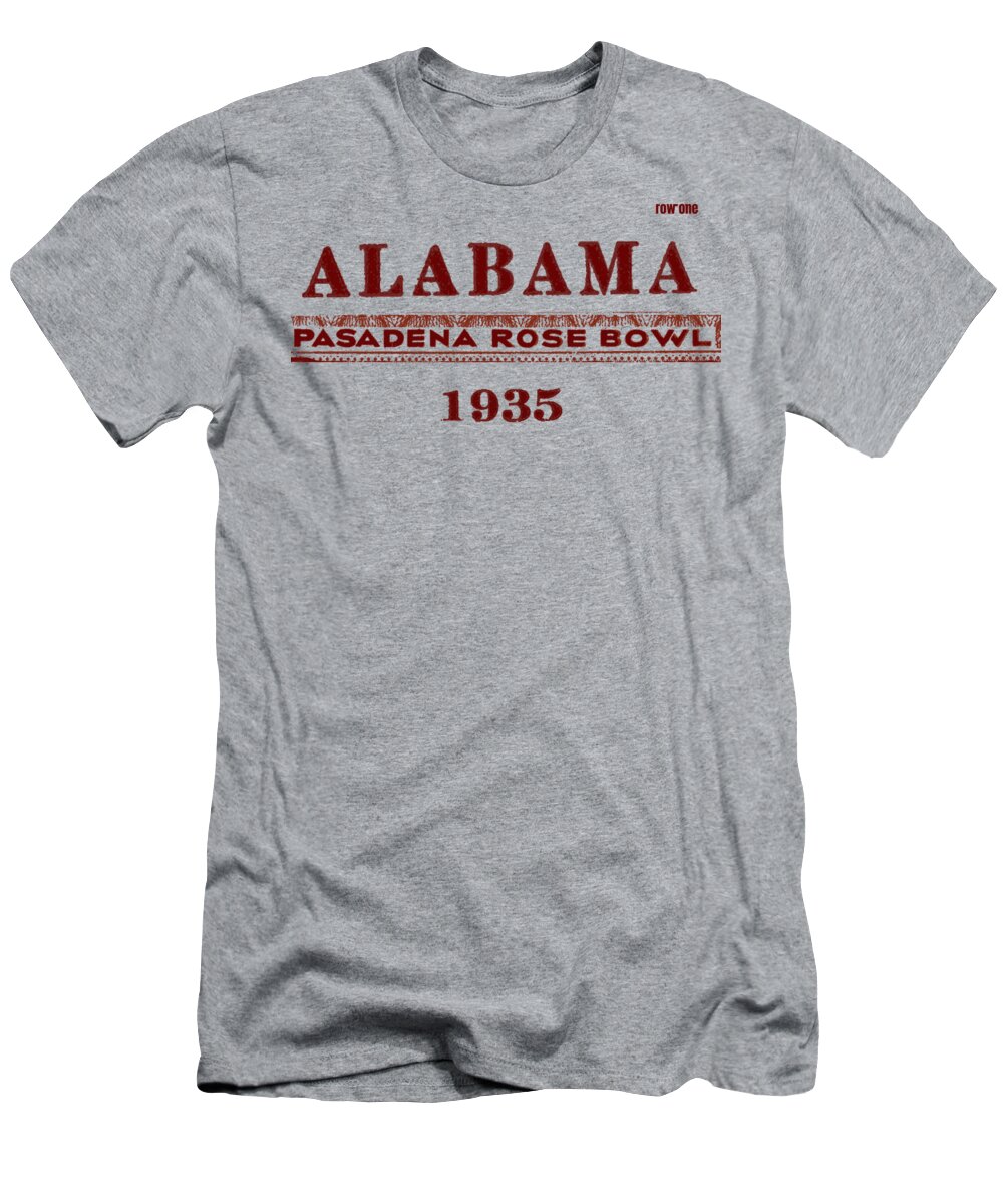 Alabama T-Shirt featuring the mixed media 1935 Rose Bowl by Row One Brand