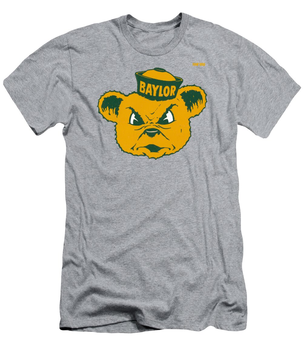 Baylor T-Shirt featuring the mixed media 1950's Baylor Bear Art by Row One Brand