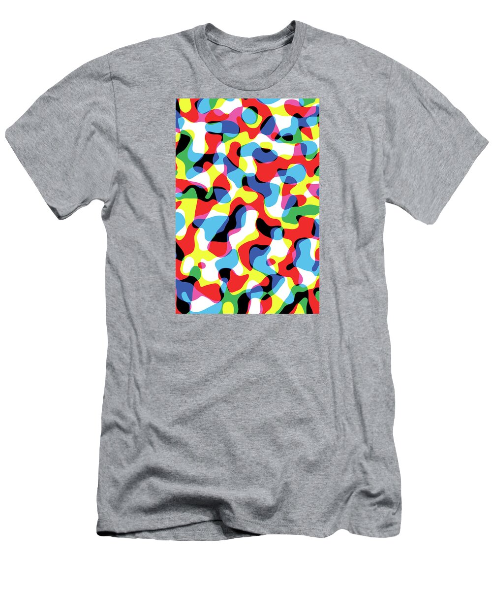 Abstract Art T-Shirt featuring the digital art Primary Alsorts by David Davies