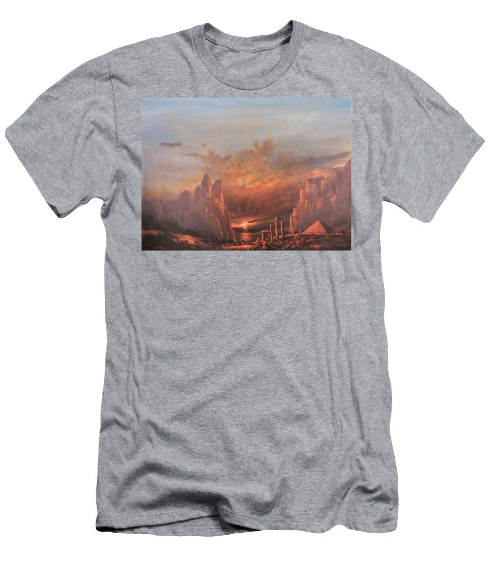 Atlantis T-Shirt featuring the painting Atlantis by Tom Shropshire