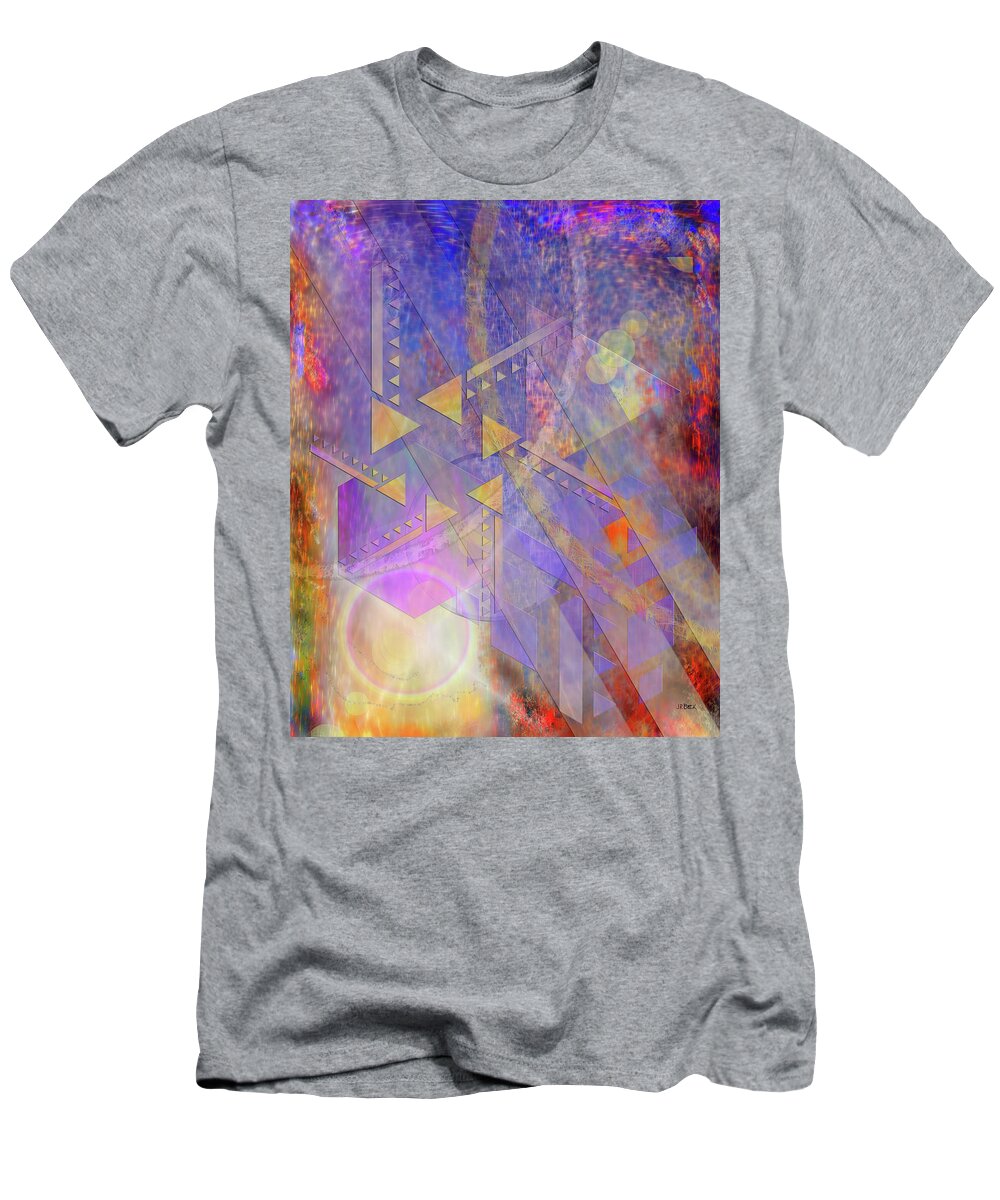 Aurora Aperture T-Shirt featuring the digital art Aurora Aperture by Studio B Prints