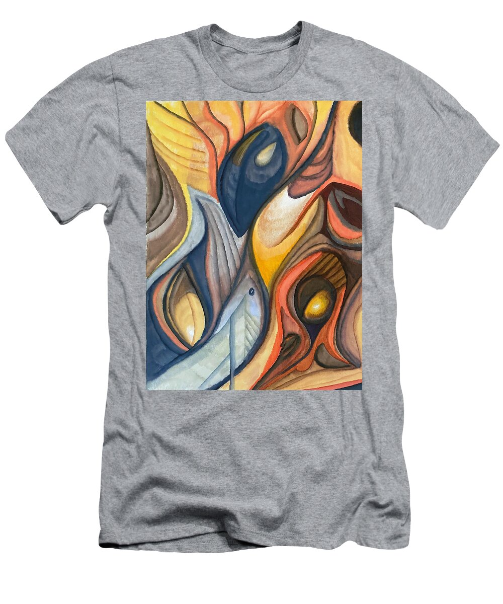 Autumn T-Shirt featuring the mixed media Autumn Leaves by Jeff Malderez