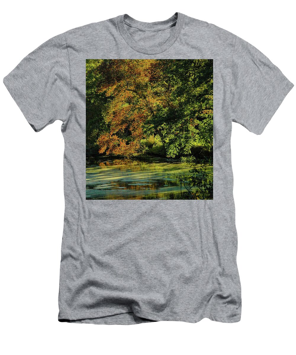 Blackstone River T-Shirt featuring the photograph Autumn on the Blackstone river by Bruce Carpenter