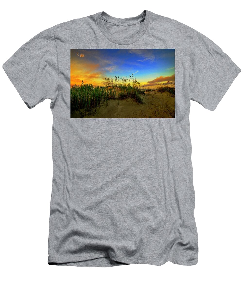 Autumn On The Outer Banks Prints T-Shirt featuring the photograph Autumn On The Outer Banks by John Harding