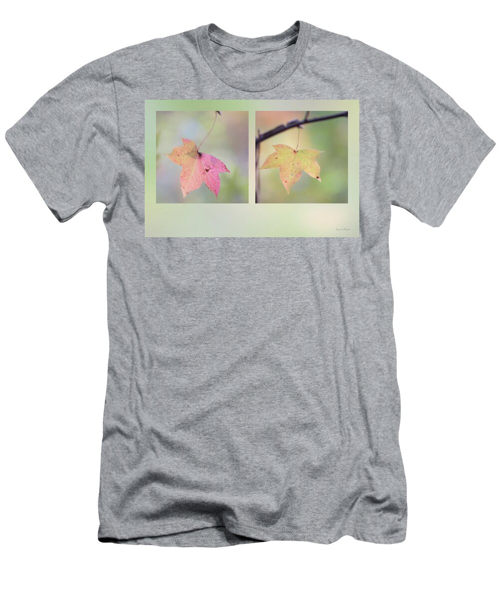 Liquidambar T-Shirt featuring the photograph Autumn Sweetgum by Karen Rispin